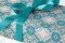Wrapping Paper by the Yard ~ Alexandria Turquoise Medallion Paper 30" wide, Wrapping Paper Rolls [Gift Wrap, All Occasion] product 2